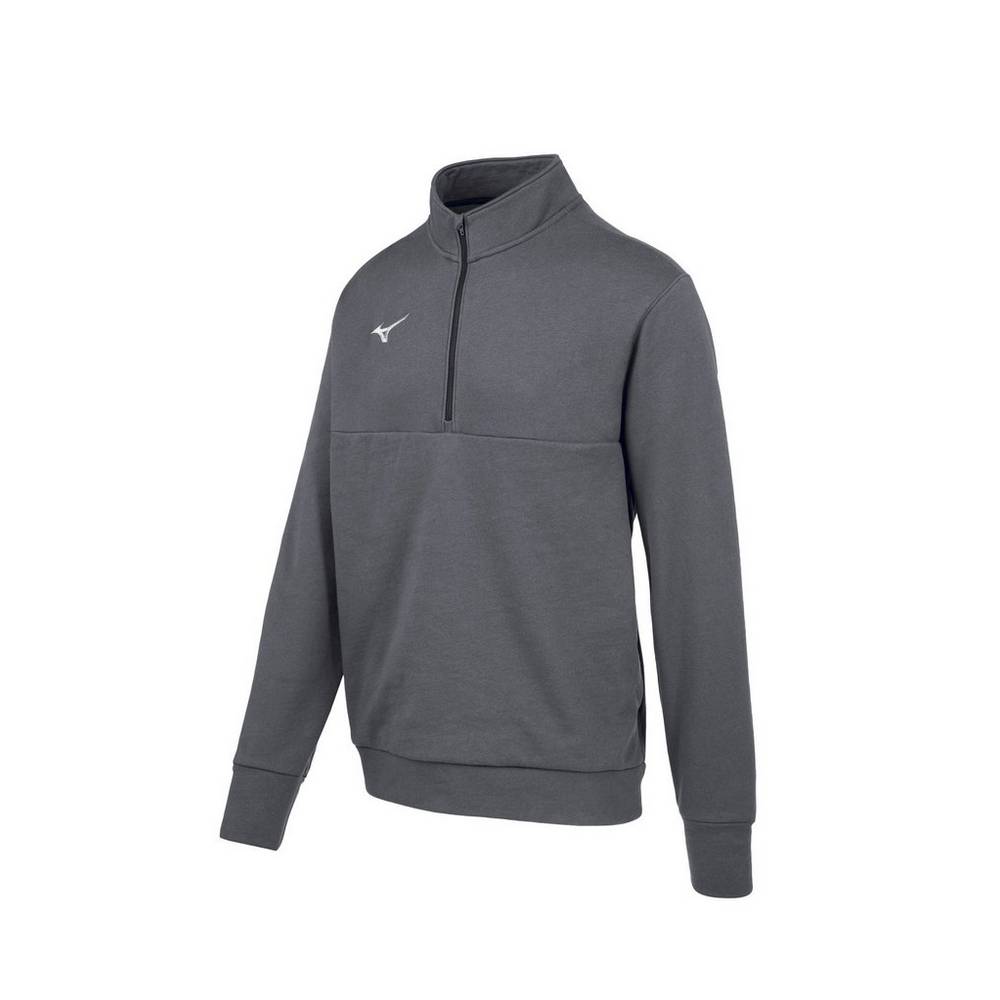 Moletom Mizuno MZ1 1/4 Zip Fleece - Homem - Cinzentas - SZLQK9127